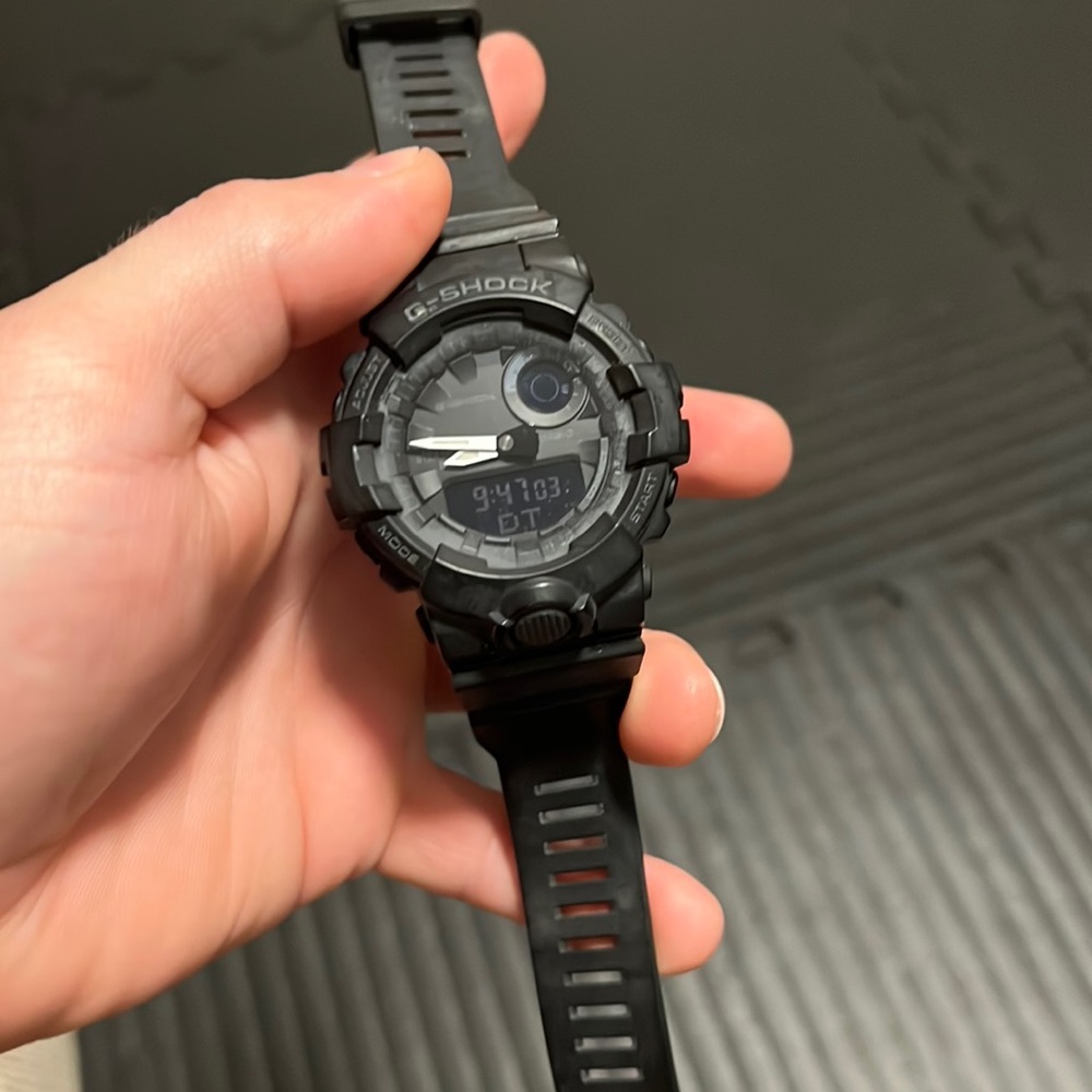 Casio G Shock watch with step tracker